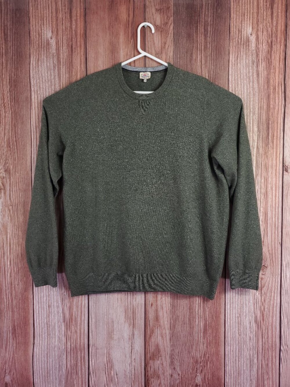 Faherty Sweater Mens XXLT Green Jackson Crew Organic Cotton Blend Pullover Knit